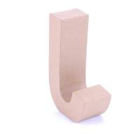 Papp Buchstabe J 17,5 x 5,5 cm Pappmache Dekobuchstabe