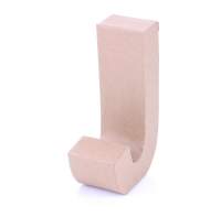 Papp Buchstabe J 17,5 x 5,5 cm Pappmache Dekobuchstabe