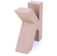 Papp Buchstabe K 17,5 x 5,5 cm Pappmache Dekobuchstabe