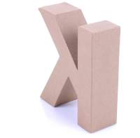 Papp Buchstabe K 17,5 x 5,5 cm Pappmache Dekobuchstabe