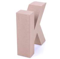 Papp Buchstabe K 17,5 x 5,5 cm Pappmache Dekobuchstabe