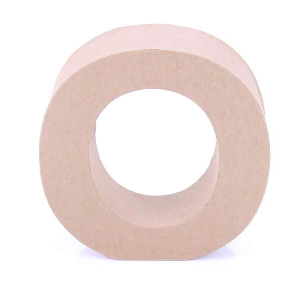 Papp Buchstabe O 17,5 x 5,5 cm Pappmache Dekobuchstabe
