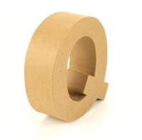 Papp Buchstabe Q 17,5 x 5,5 cm Pappmache Dekobuchstabe