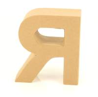 Papp Buchstabe R 17,5 x 5,5 cm Pappmache Dekobuchstabe