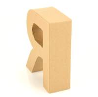 Papp Buchstabe R 17,5 x 5,5 cm Pappmache Dekobuchstabe
