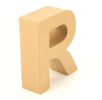Papp Buchstabe R 17,5 x 5,5 cm Pappmache Dekobuchstabe