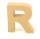 Papp Buchstabe R 17,5 x 5,5 cm Pappmache Dekobuchstabe