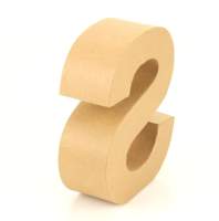 Papp Buchstabe S 17,5 x 5,5 cm Pappmache Dekobuchstabe