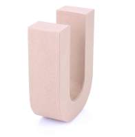 Papp Buchstabe U 17,5 x 5,5 cm Pappmache Dekobuchstabe