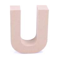 Papp Buchstabe U 17,5 x 5,5 cm Pappmache Dekobuchstabe