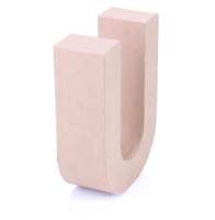 Papp Buchstabe U 17,5 x 5,5 cm Pappmache Dekobuchstabe