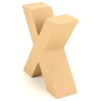 Papp Buchstabe X 17,5 x 5,5 cm Pappmache Dekobuchstabe
