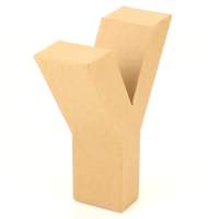 Papp Buchstabe Y 17,5 x 5,5 cm Pappmache Dekobuchstabe