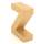 Papp Buchstabe Z 17,5 x 5,5 cm Pappmache Dekobuchstabe
