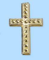 Streuteile Kreuz, 10 Stück gold ca. 3 cm
