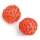 Rattankugel orange, 2 Stück, 8 cm Rebenkugeln