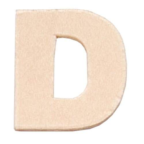 Buchstabe D aus Sperrholz, 6cm groß Großbuchstabe