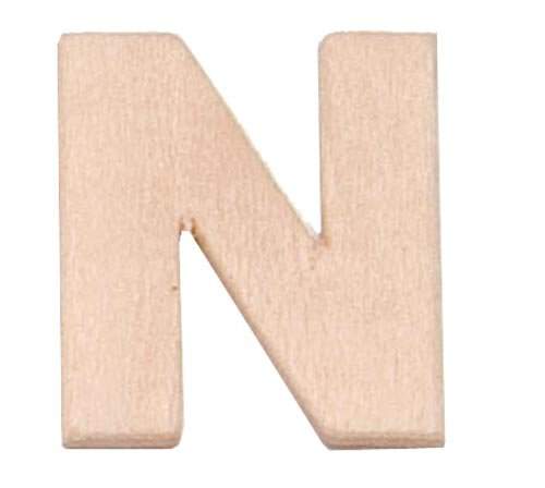 Buchstabe N aus Sperrholz, 6cm groß Großbuchstabe