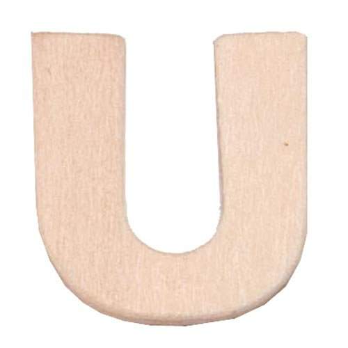 Buchstabe U aus Sperrholz, 6cm groß Großbuchstabe