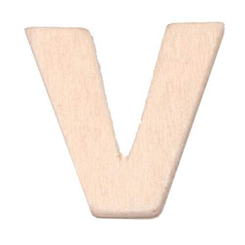 Buchstabe V aus Sperrholz, 6cm groß Großbuchstabe