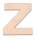 Buchstabe Z aus Sperrholz, 6cm groß Großbuchstabe