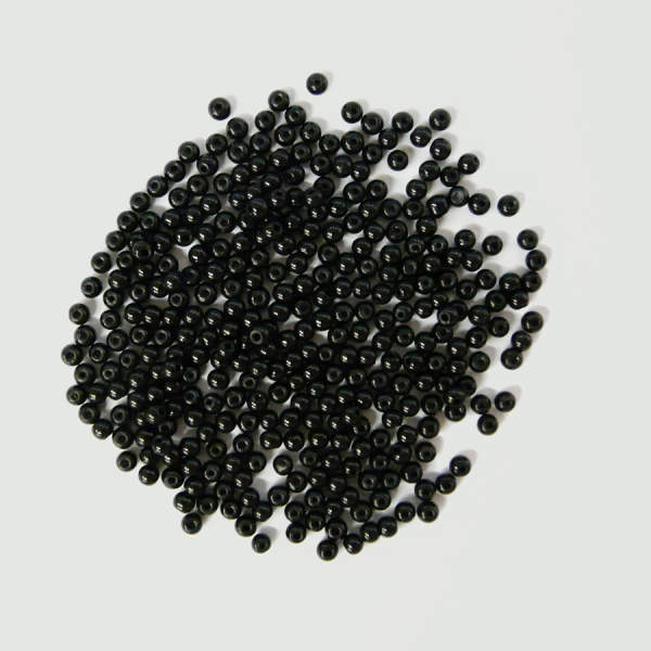 Glaswachsperlen 4 mm schwarz, 180 Stück, ca. 15g