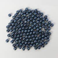 Glaswachsperlen 6 mm blau, 60 Stück, ca. 15 g