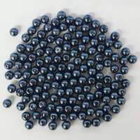 Glaswachsperlen 8 mm blau, 50 Stück, ca. 30 g
