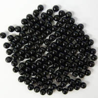 Glaswachsperlen 8 mm schwarz, 50 Stück, ca. 30 g