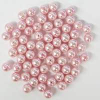 Glaswachsperlen 10 mm pink, 30 Stück