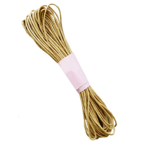 Baumwollkordel gewachst beige, 1 mm x 6 m