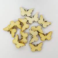 Schmetterlinge 12 Stück, Streuteile aus Holz, ca. 3...