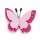 Filzschmetterling pink, 6 Stück, ca. 4x3 cm