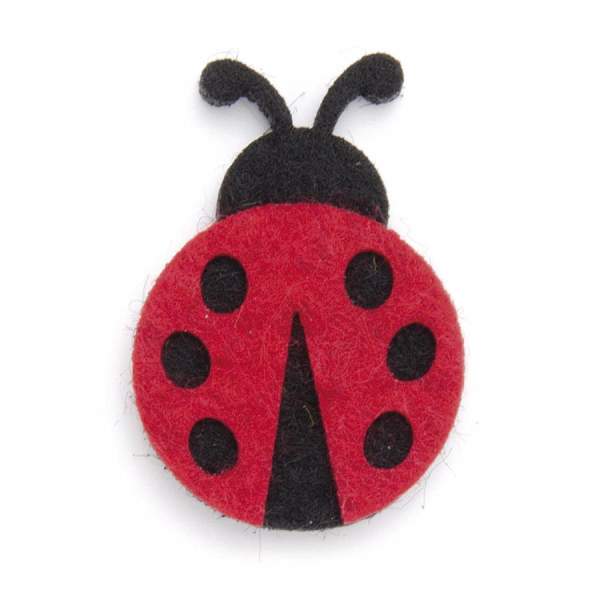 Filzmarienkäfer rot, 8 Stück, je ca. 2,5x4 cm