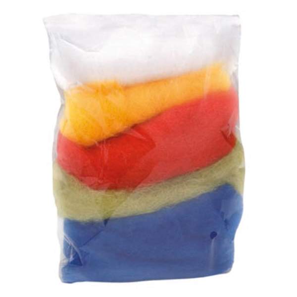 Schafwolle Mischpackung, 5x10g Filzwolle