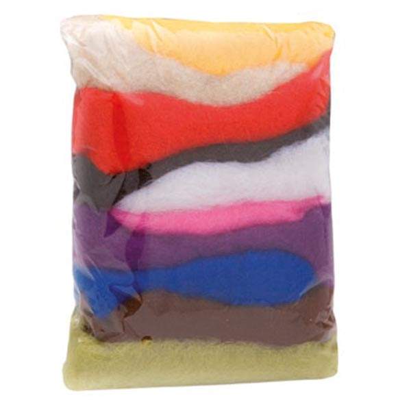 Schafwolle Mischpackung, 10x10g Filzwolle
