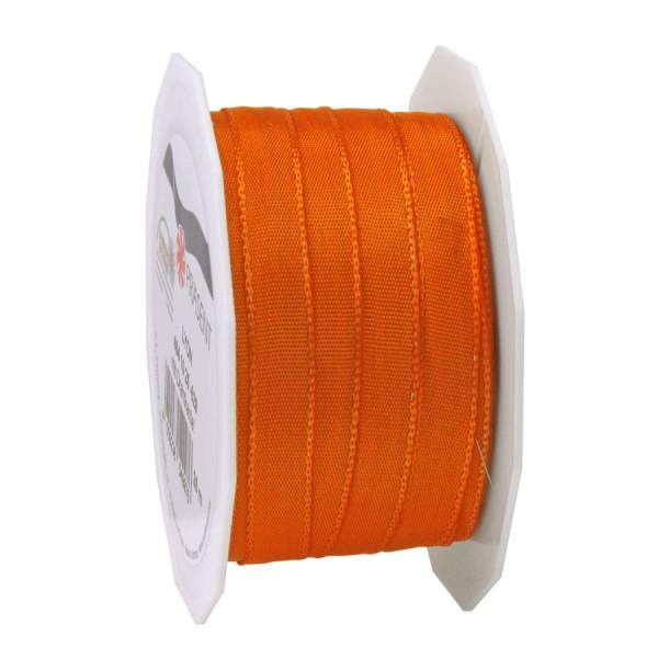 Seidenband orange 25m, Organzaband 1 Rolle