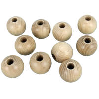 Holzkugeln roh 40 mm,10 Stück, Rohholzkugeln Buchenholzkugeln