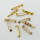 Broschennadeln 25mm Farbe gold 10 Stück messing Broschenadel