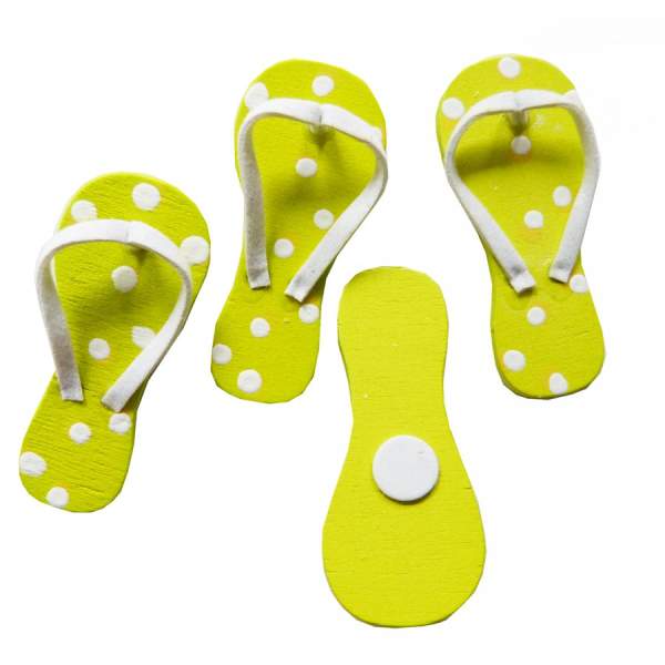 Flip Flops gelb, 2 Paar, ca. 3 cm groß
