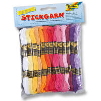 Stickgarn 52 Bündel, je 8 m, in 26 Farben