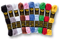 Stickgarn 10 Bündel, je 40 m, in 10 Farben