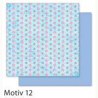 Designpapiere 190g/m², 30,5x30,5cm 5 Blatt, Blumen -...