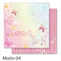 Designpapiere 190g/m², 30,5x30,5cm 5 Blatt, Romantik...