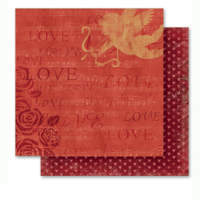 Designpapiere 190g/m², 30,5x30,5cm 5 Blatt, Romantik...