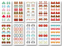 Index Sticker Weihnachten 120 Teile, 10 Blatt ca.7,5x15cm