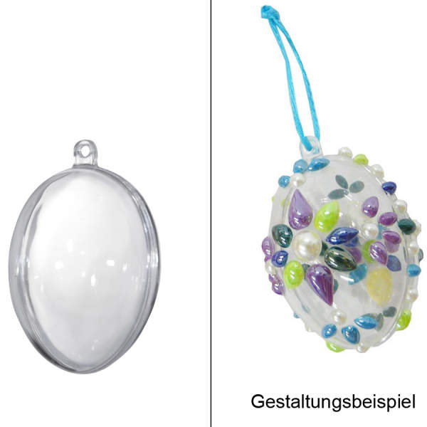 Kunststoffeier 10cm Acryleier transparent 5 Stück 100mm