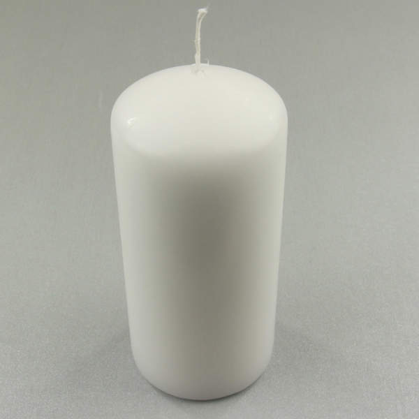 Stumpenkerze weiß, ø 6 cm, 13 cm hoch, 1 Stück