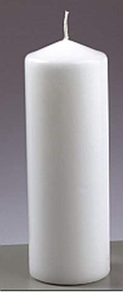 Stumpenkerze weiß, ø 6,9 cm, 18 cm hoch, 1 Stück