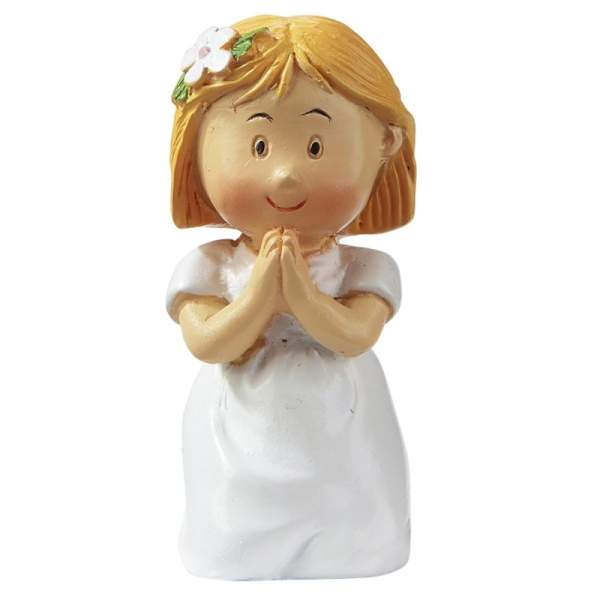 Figur Mädchen knieend Kommunion/Konfirmation, 4,5 cm